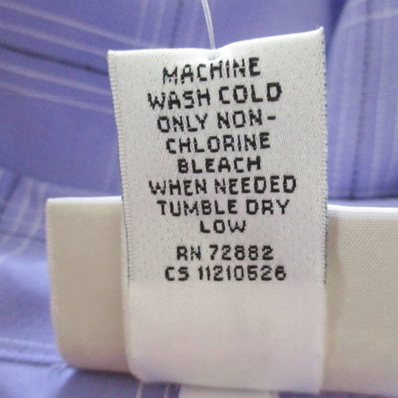 Essentials By Maggie Long Sleeve Blouse, Lavender Plaid, Roll Tabs, Size 26/28 - Picture 8 of 10